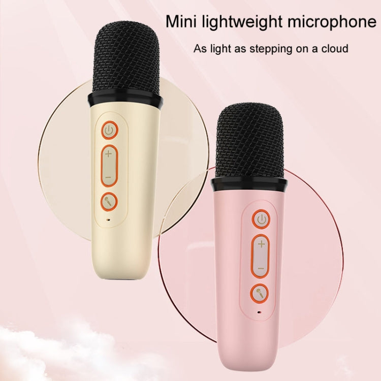 Home Portable Bluetooth Speaker Small Outdoor Karaoke Audio, Color: Y1 White(Monocular wheat) - Microphone by buy2fix | Online Shopping UK | buy2fix