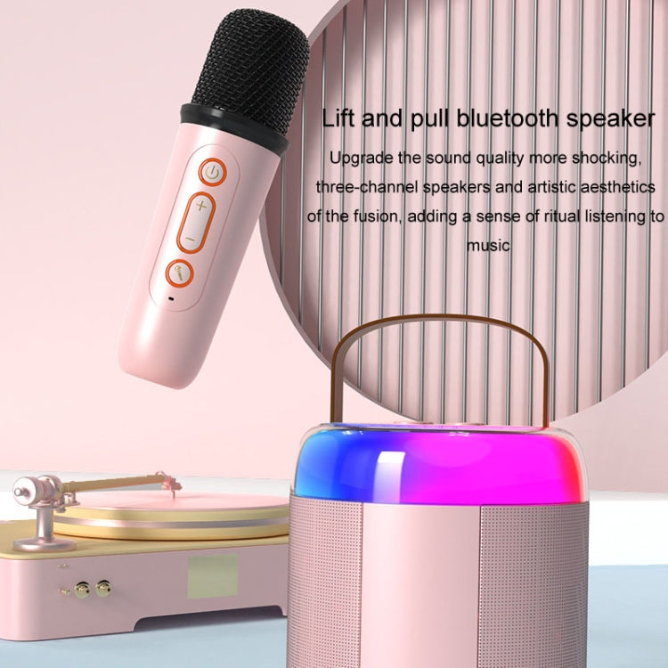 Home Portable Bluetooth Speaker Small Outdoor Karaoke Audio, Color: Y1 White(Monocular wheat) - Microphone by buy2fix | Online Shopping UK | buy2fix