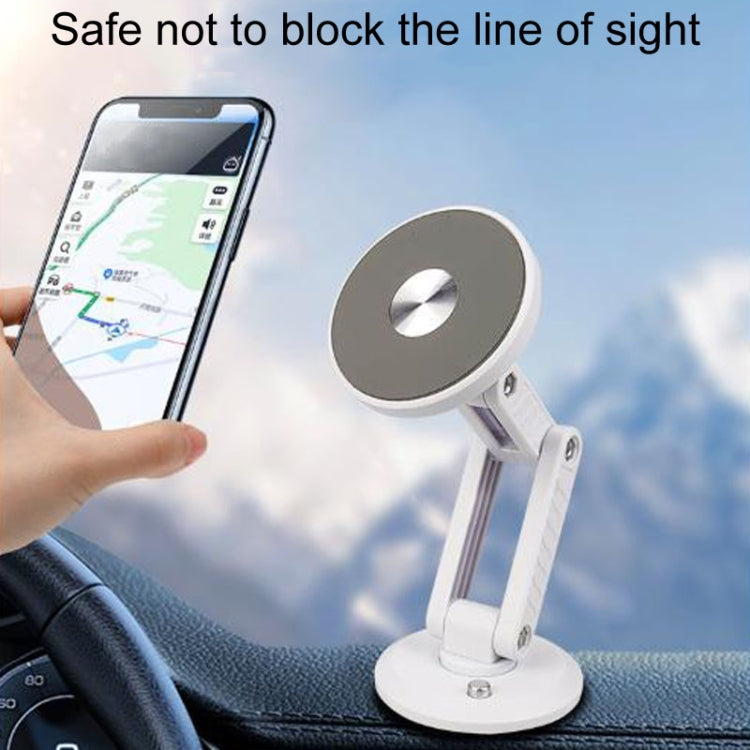 Automotive Magnetic Cell Phone Holder Car Dashboard Navigation Fixed Support Clip(White) - Universal Car Holders by buy2fix | Online Shopping UK | buy2fix