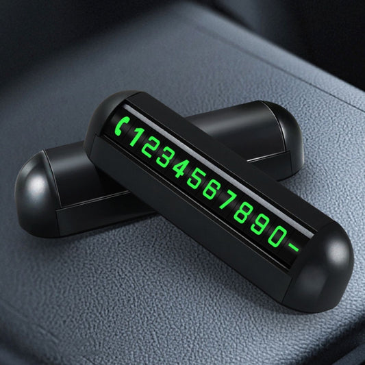 Automobile Temporary Parking License Plate Move Car Phone Number Cards(Black) by buy2fix