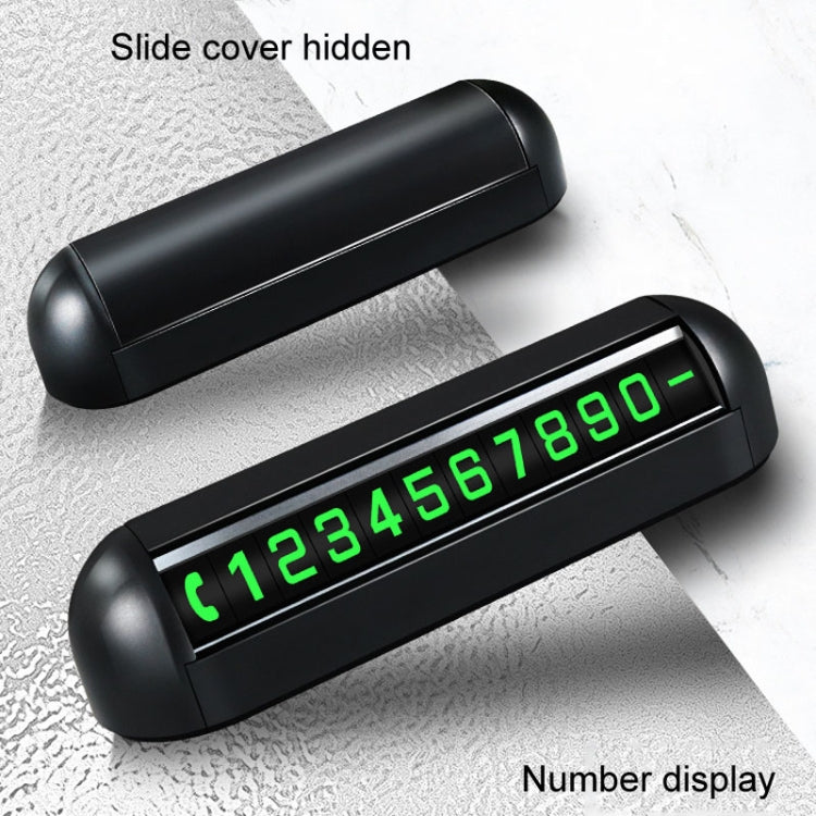 Automobile Temporary Parking License Plate Move Car Phone Number Cards(Black) by buy2fix