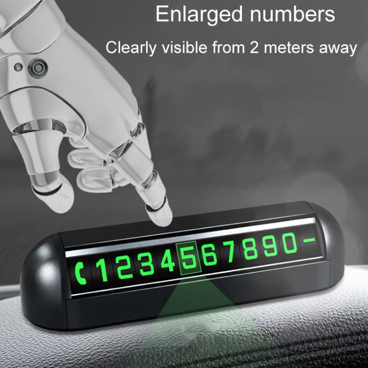 Automobile Temporary Parking License Plate Move Car Phone Number Cards(Black) by buy2fix