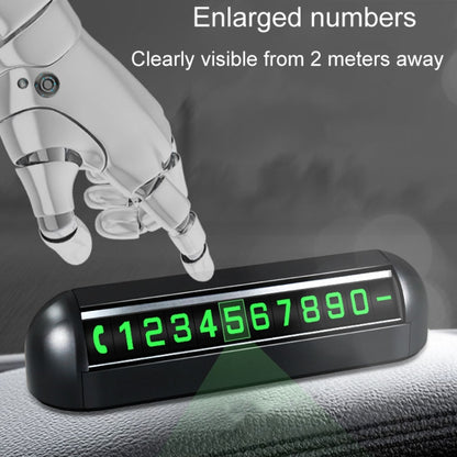 Automobile Temporary Parking License Plate Move Car Phone Number Cards(Black) by buy2fix