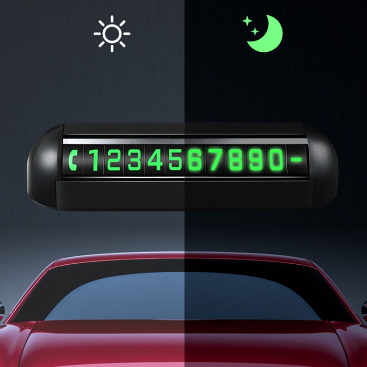 Automobile Temporary Parking License Plate Move Car Phone Number Cards(Black) by buy2fix