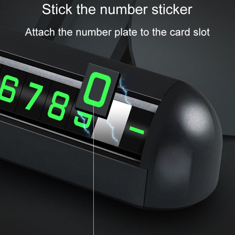Automobile Temporary Parking License Plate Move Car Phone Number Cards(Black) by buy2fix