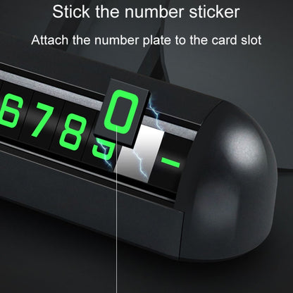 Automobile Temporary Parking License Plate Move Car Phone Number Cards(Black) by buy2fix