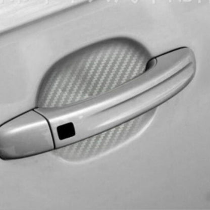3 Sets Car Door Wrist Handle Protective Stickers Carbon Fiber Handle Protector(Silver) - Decorative Sticker by buy2fix | Online Shopping UK | buy2fix