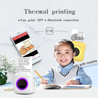 C22 Colorful Ambient Light Portable Mini Inkless Thermal Bluetooth Printer Error Question Label Printer(White) - Receipt Printers by buy2fix | Online Shopping UK | buy2fix