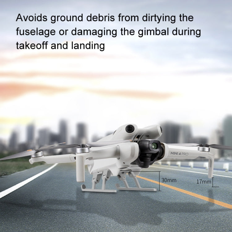 For DJI Mini 4 Pro Landing Gear Base Gimbal Protector Folding Booster Kickstand by buy2fix