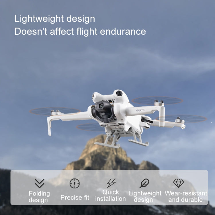 For DJI Mini 4 Pro Landing Gear Base Gimbal Protector Folding Booster Kickstand by buy2fix