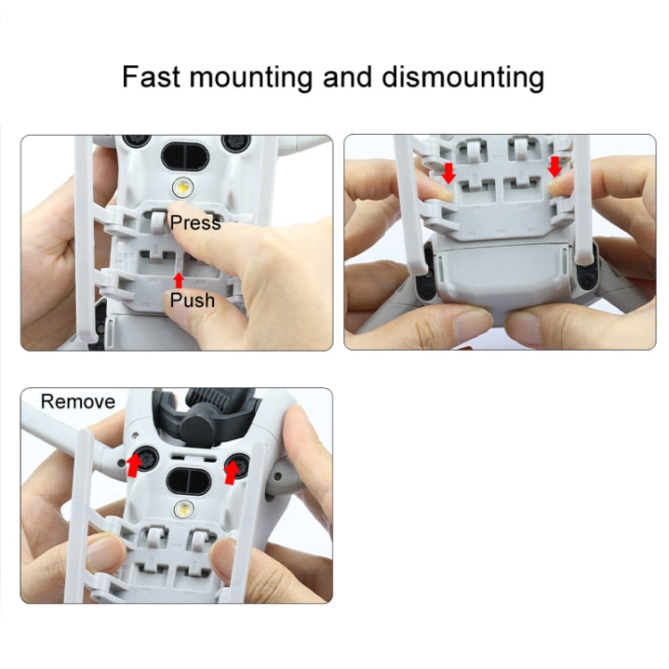 For DJI Mini 4 Pro Landing Gear Base Gimbal Protector Folding Booster Kickstand by buy2fix