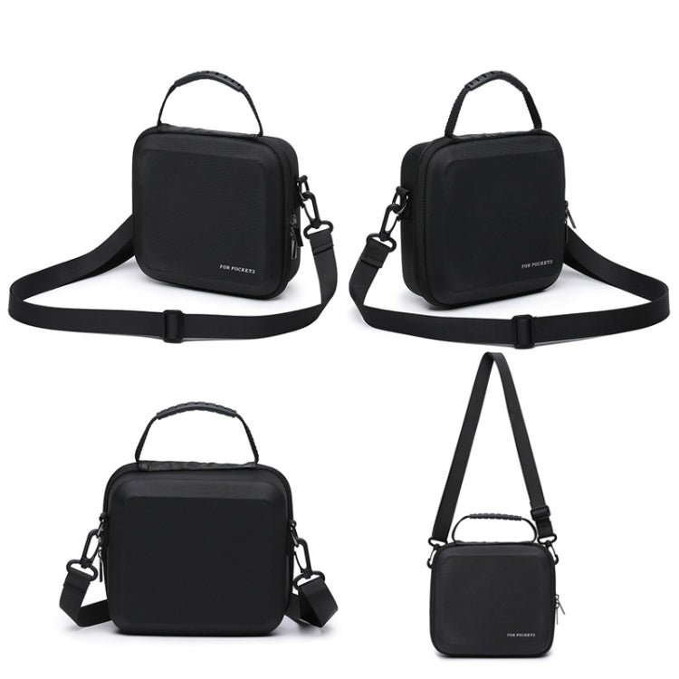 For DJI OSMO Pocket 3 Storage Bag Hard Shell Shoulder Handheld Organizer Case Accessories(Black) by buy2fix