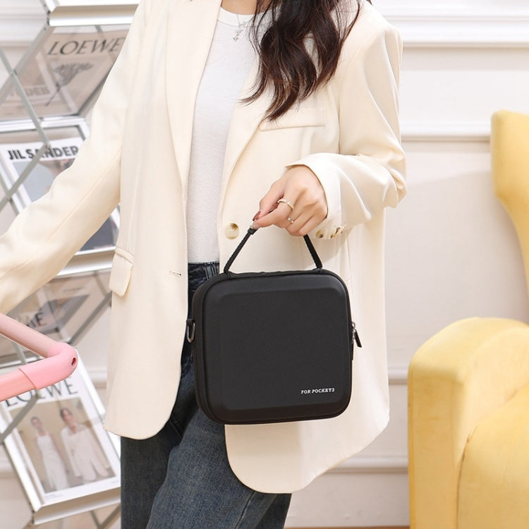 For DJI OSMO Pocket 3 Storage Bag Hard Shell Shoulder Handheld Organizer Case Accessories(Black) by buy2fix