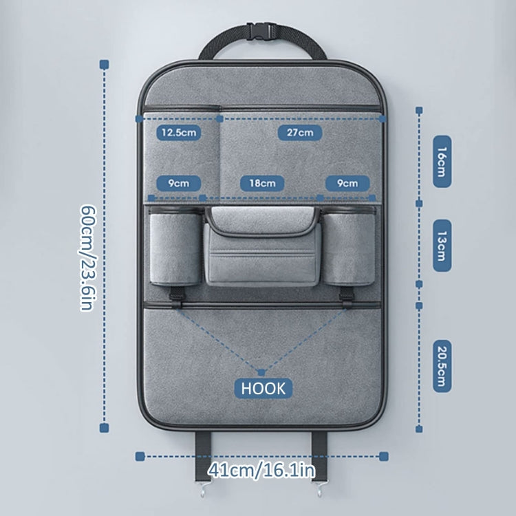 Multifunction Car Seat Back Storage Bag Seat Back Pocket Car Utility Storage Hanging Bag(Gray) by buy2fix