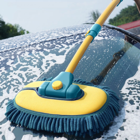 Curved Rod Car Wash Mop Retractable Cleaning Tool No Harm Car Special Soft Brush(Lake Green) - Car washing supplies by buy2fix | Online Shopping UK | buy2fix