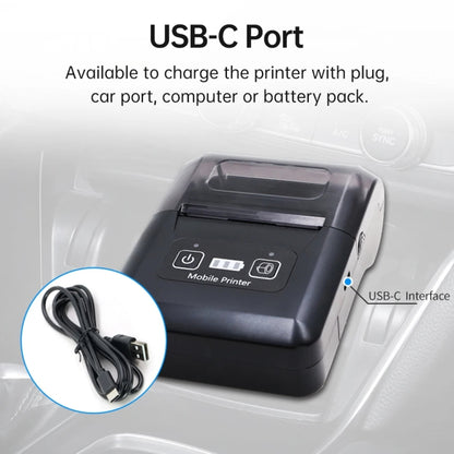 58mm Portable USB Charging Home Phone Bluetooth Thermal Printer(UK Plug) by buy2fix