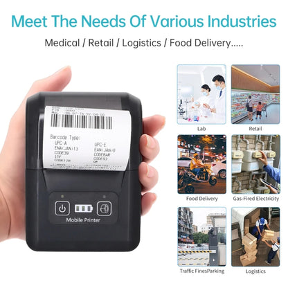 58mm Portable USB Charging Home Phone Bluetooth Thermal Printer(UK Plug) by buy2fix