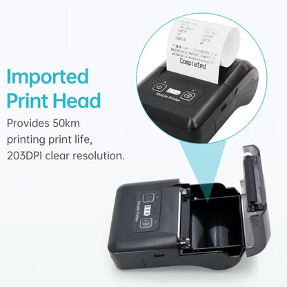 58mm Portable USB Charging Home Phone Bluetooth Thermal Printer(EU Plug) - Receipt Printers by buy2fix | Online Shopping UK | buy2fix