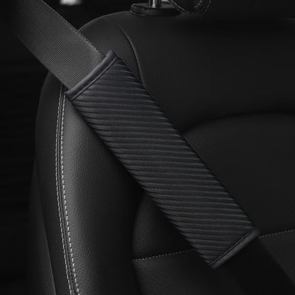 3D Striped Mesh Car Seat Belt Cover Shoulder Pads(Black) - Seat Belts & Padding by buy2fix | Online Shopping UK | buy2fix