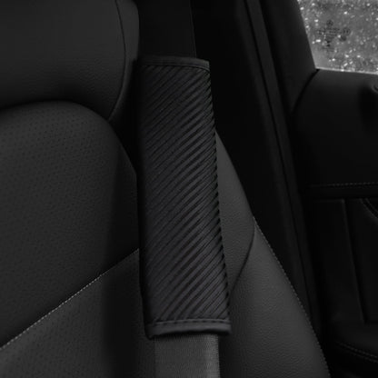 3D Striped Mesh Car Seat Belt Cover Shoulder Pads(Black) - Seat Belts & Padding by buy2fix | Online Shopping UK | buy2fix