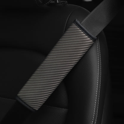 3D Striped Mesh Car Seat Belt Cover Shoulder Pads(Gray) - Seat Belts & Padding by buy2fix | Online Shopping UK | buy2fix