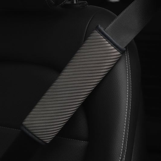 3D Striped Mesh Car Seat Belt Cover Shoulder Pads(Gray) - Seat Belts & Padding by buy2fix | Online Shopping UK | buy2fix