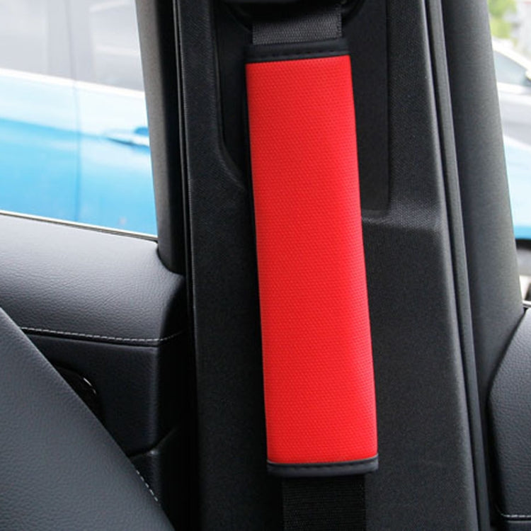 Skin Feeling Car Leather Seat Belt Cover Shoulder Pads 6.5x23cm(Gray) by buy2fix