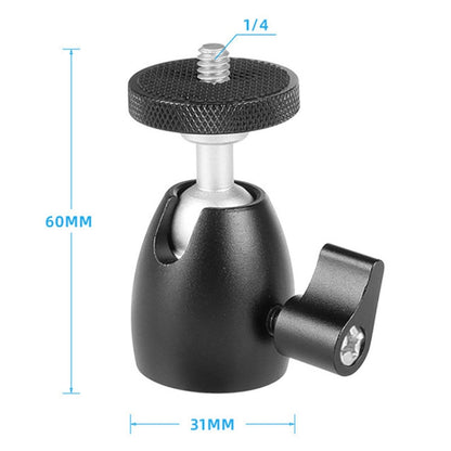 Q39 360 Degree Rotating Ball Tripod Projector Shooting Heads Accessories Cell Phone DSLR Camera Heads(1/4 Thread) by buy2fix