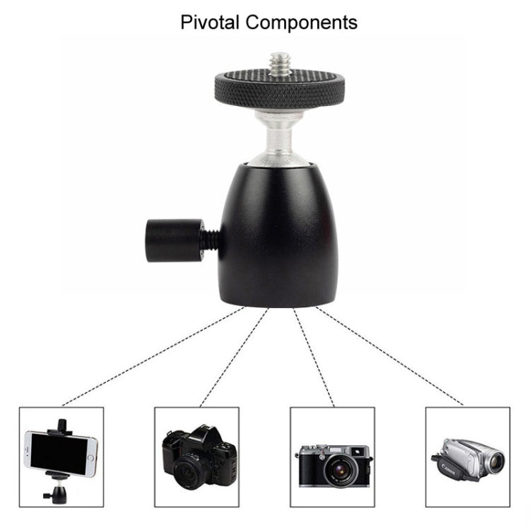 Q39 360 Degree Rotating Ball Tripod Projector Shooting Heads Accessories Cell Phone DSLR Camera Heads(1/4 Thread) by buy2fix