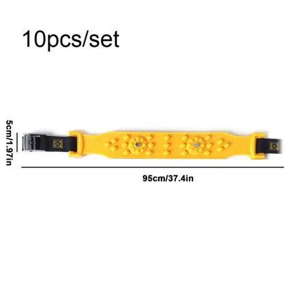 Car Snow Tendon Widened Thickened Tire Anti-skid Chain(10pcs/set) - Car Road Trouble Clearer by buy2fix | Online Shopping UK | buy2fix