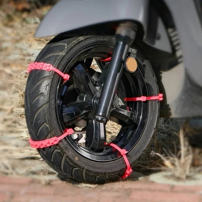 5pcs/Set Motorcycle Electric Two-Wheeler Non-Damaging Anti-Skid Chain Ties(Green) - Car Road Trouble Clearer by buy2fix | Online Shopping UK | buy2fix