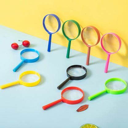 4pcs Children Color Magnifier 60mm Handheld Plastic Magnifying Glass, Color Random Delivery - Hand Held Style by buy2fix | Online Shopping UK | buy2fix