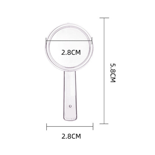 28mm 10pcs 3X Magnifying Glass Plastic Transparent Integrated Handheld HD Children Toy Magnifier - Hand Held Style by buy2fix | Online Shopping UK | buy2fix