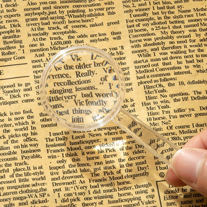 40mm 10pcs 3X Magnifying Glass Plastic Transparent Integrated Handheld HD Children Toy Magnifier - Hand Held Style by buy2fix | Online Shopping UK | buy2fix