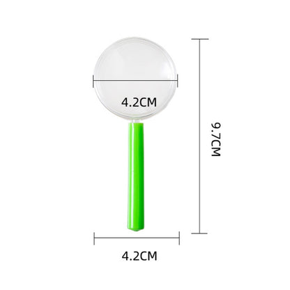 4pcs 40mm 3X Plastic Acrylic Lens Children Teaching Magnifier Color Handle Magnifying Glass, Color Random Delivery - Hand Held Style by buy2fix | Online Shopping UK | buy2fix