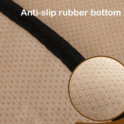 Non-Slip Rhombus Imitation Linen Car Seat Cushion, Color: Beige Front Row by buy2fix