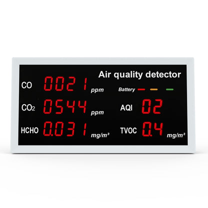 5-in-1 Indoor Home Portable Air Monitor TVOC Formaldehyde Detector(W17 White) - Air & Water Quality Tester by buy2fix | Online Shopping UK | buy2fix