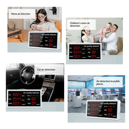 5-in-1 Indoor Home Portable Air Monitor TVOC Formaldehyde Detector(W17 White) - Air & Water Quality Tester by buy2fix | Online Shopping UK | buy2fix