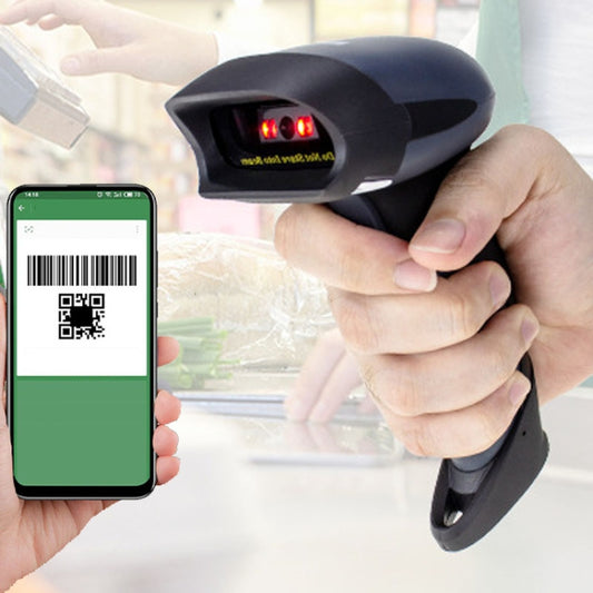 NETUM One-Dimensional Self-Sensing Code Sweeper Handheld Mobile Red Light Scanning Machine, Model: Wireless With Bracket - Barcode Scanner by NETUM | Online Shopping UK | buy2fix