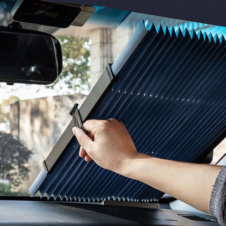 80 x 185cm Car Front Gear Auto Retractable Sunshade Household Pleated Window Covering by buy2fix