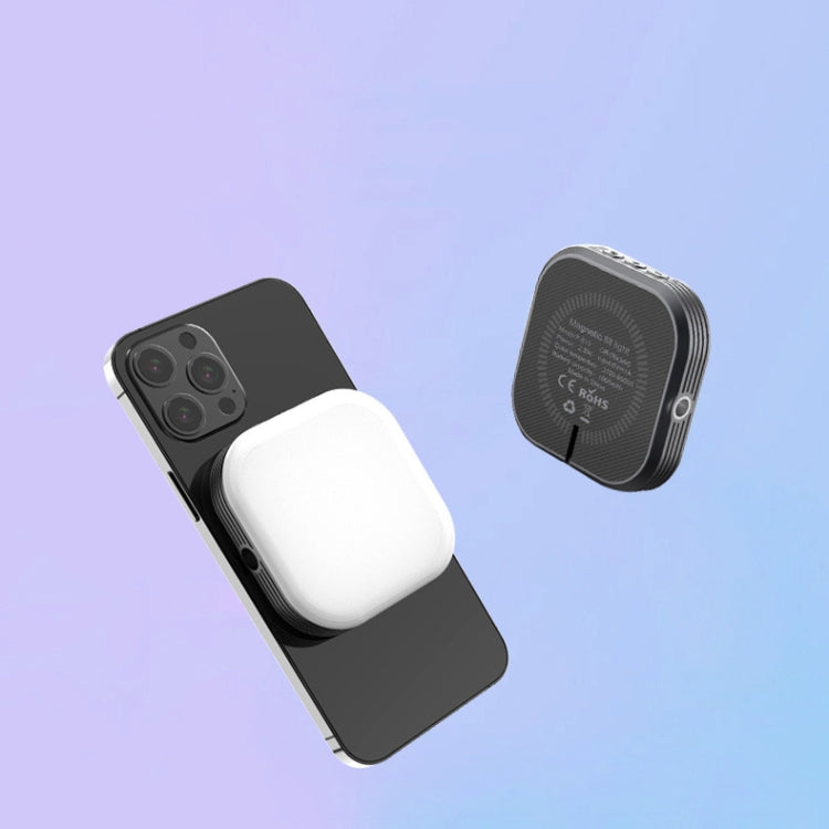 Mini Magnetic Fill Light Rechargeable Tri-Color Temperature Selfie Light - Selfie Light by buy2fix | Online Shopping UK | buy2fix