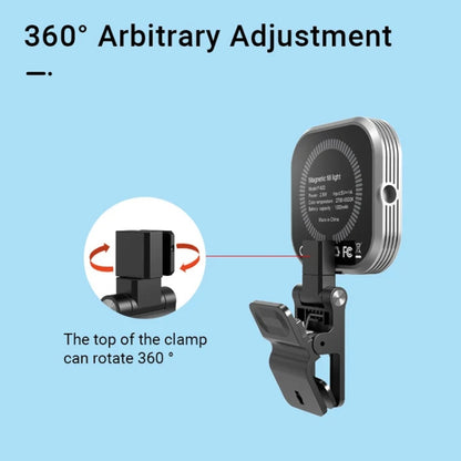 Mini Magnetic Fill Light Rechargeable Tri-Color Temperature Selfie Light - Selfie Light by buy2fix | Online Shopping UK | buy2fix