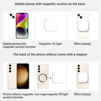 Mini Magnetic Fill Light Rechargeable Tri-Color Temperature Selfie Light - Selfie Light by buy2fix | Online Shopping UK | buy2fix