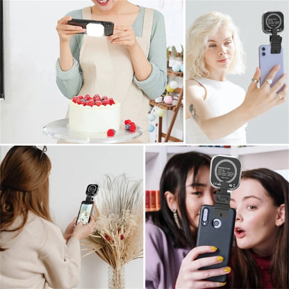 Mini Magnetic Fill Light Rechargeable Tri-Color Temperature Selfie Light - Selfie Light by buy2fix | Online Shopping UK | buy2fix