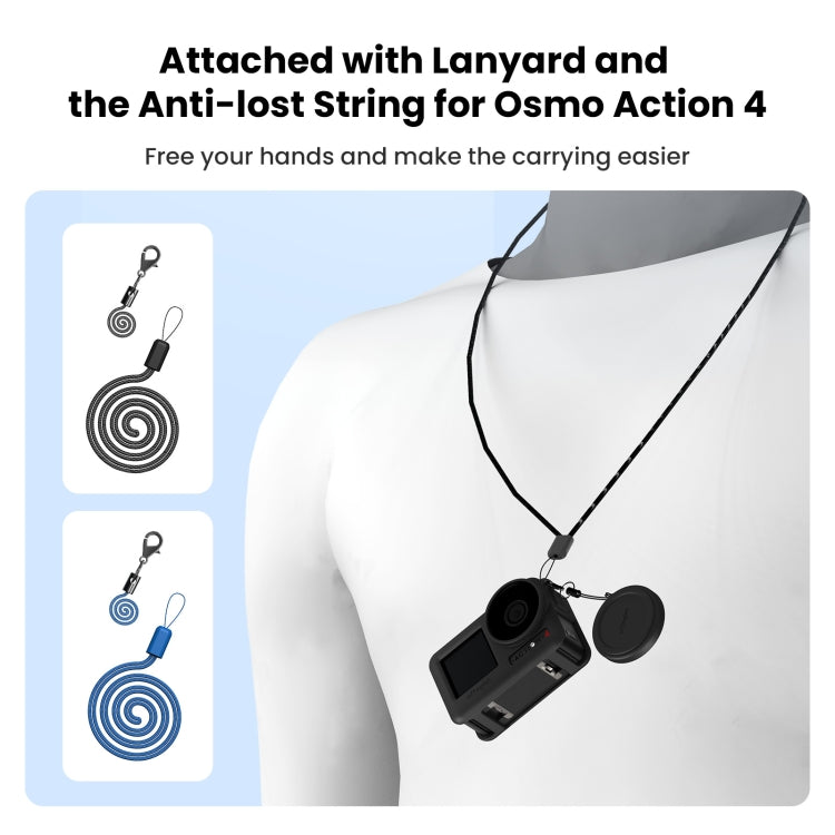 For DJI Osmo Action 4 / 3 aMagisn Silicone Protection Case Camera Protection Accessories(Black) by aMagisn