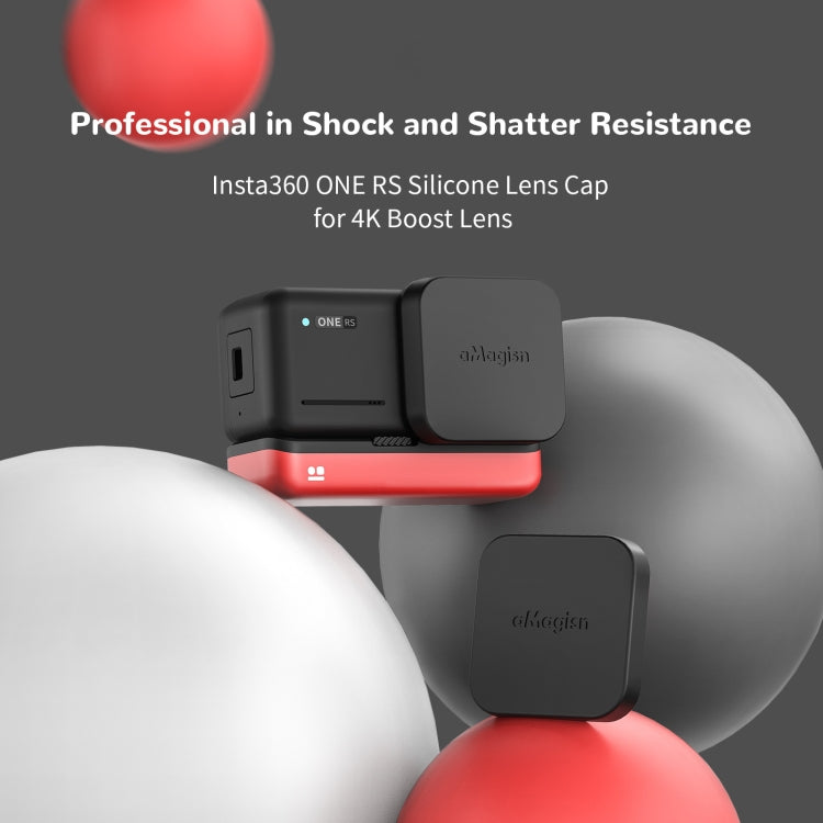 For Insta360 One RS 4K aMagisn Wide Angle Enhancement Lens Silicone Protection Case Lens Cover by aMagisn