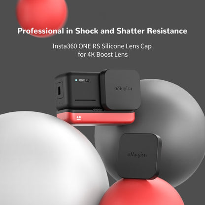 For Insta360 One RS 4K aMagisn Wide Angle Enhancement Lens Silicone Protection Case Lens Cover by aMagisn