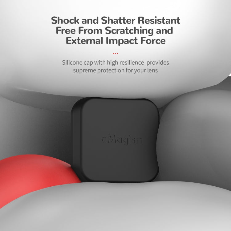 For Insta360 One RS 4K aMagisn Wide Angle Enhancement Lens Silicone Protection Case Lens Cover by aMagisn