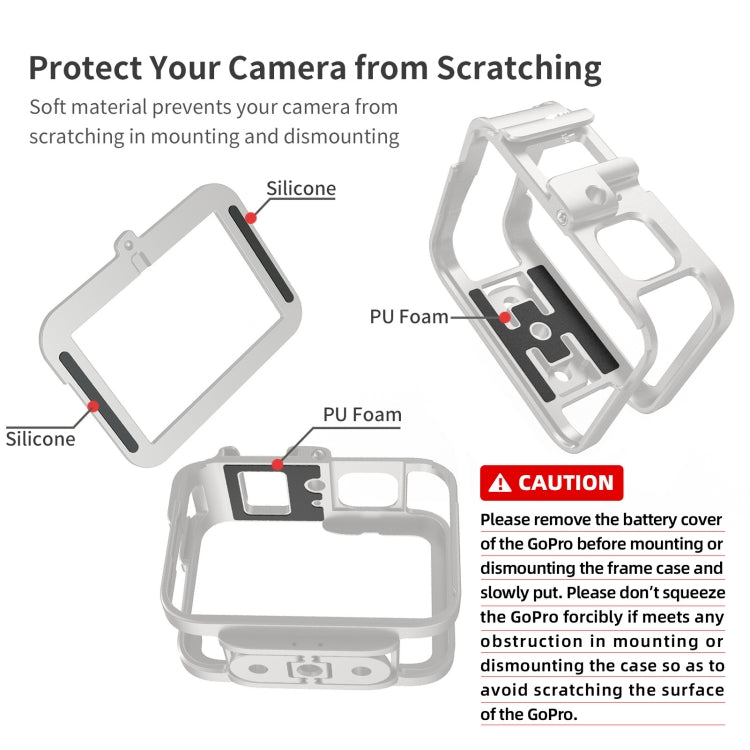 For GoPro HERO11 Black /10 Black /9 Black aMagisn Ultra-Light Metal Rabbit Cage Protection Border by aMagisn