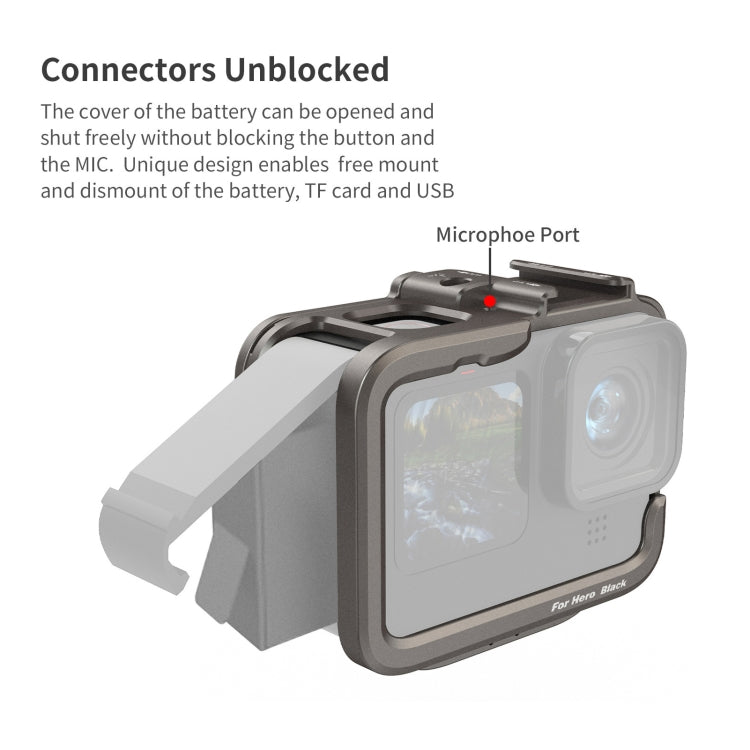 For GoPro HERO11 Black /10 Black /9 Black aMagisn Ultra-Light Metal Rabbit Cage Protection Border by aMagisn